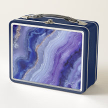 Kosmische Tanzaniet Crystal Metal Lunchbox