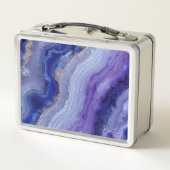 Kosmische Tanzaniet Crystal Metal Lunchbox (Achterkant)
