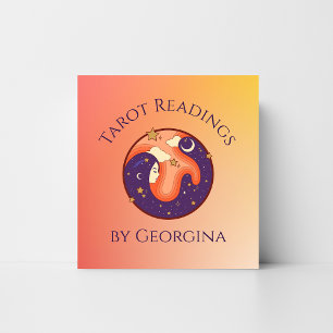 Kosmische Tarot Lezingen Mystieke Heks Sinaasappel Vierkante Visitekaartje