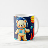 Kosmische Teddy-raket Koffiemok (Voorkant rechts)