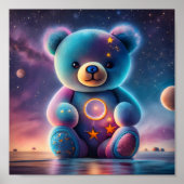 Kosmische teddybeer poster (Voorkant)