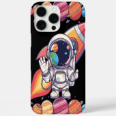 Kosmische Telefoon Zwart Hoesje Ruimte Thema Plane (Achterkant)