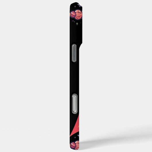 Kosmische Telefoon Zwart Hoesje Ruimte Thema Plane (Achterkant / Rechts)