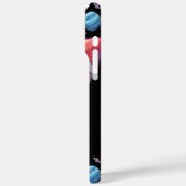 Kosmische Telefoon Zwart Hoesje Ruimte Thema Plane (Achterkant / Links)