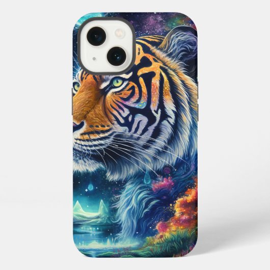 Kosmische Tijger iPhone Hoesje (Achterkant)