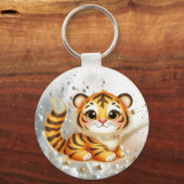 Kosmische tijger welp Trina's swishy avontuur Sleutelhanger (Voorkant)