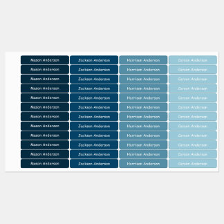 Kosmische tinten naamlabels voor jongens waterdich labels