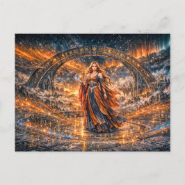 Kosmische Tovenares – Fantasie Ansichtkaart Briefkaart