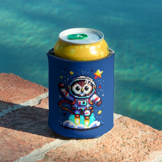 Kosmische Uil: 8-bit Space Explorer Blikjeskoeler (Insitu Zwembad)