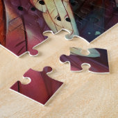 Kosmische Uil Fantasy Kunst Legpuzzel (Zijkant)