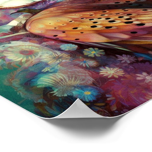 Kosmische Uil Fantasy Kunst Poster (Hoek)