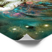 Kosmische Uil Fantasy Kunst Poster (Hoek)