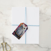 Kosmische Uil van Wijsheid Cadeaulabel (Met Touw)