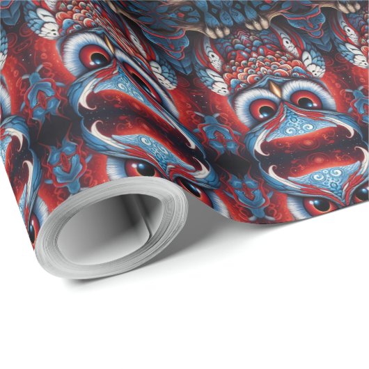 Kosmische Uil van Wijsheid Cadeaupapier (Rol Hoek)