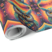 Kosmische Uil van Wijsheid Cadeaupapier (Rol Hoek)