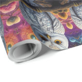 Kosmische Uil van Wijsheid Cadeaupapier (Rol Hoek)