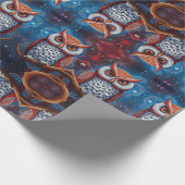 Kosmische Uil van Wijsheid Cadeaupapier (Hoek)