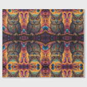 Kosmische Uil van Wijsheid Cadeaupapier (Vlak)