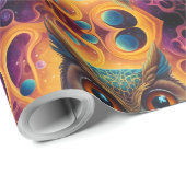 Kosmische Uil van Wijsheid Cadeaupapier (Rol Hoek)