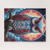 Kosmische Uil van Wijsheid Legpuzzel (Horizontaal)