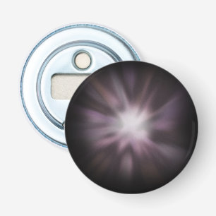 Kosmische uitbarsting - ruimte-explosie op zwart button flesopener