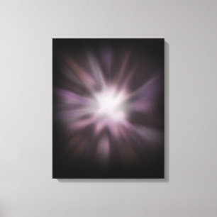Kosmische uitbarsting - ruimte-explosie op zwart canvas afdruk