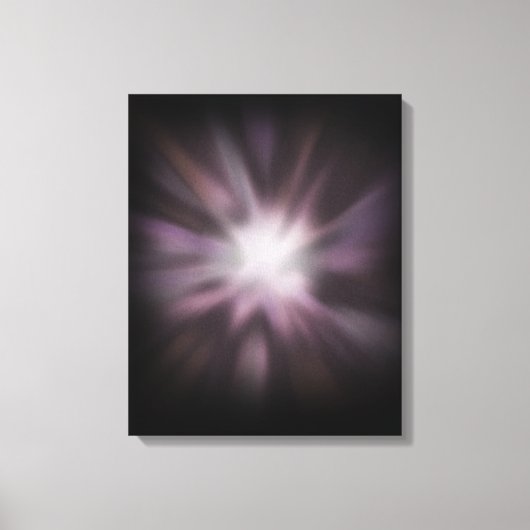 Kosmische uitbarsting - ruimte-explosie op zwart canvas afdruk (Voorkant)