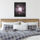 Kosmische uitbarsting - ruimte-explosie op zwart canvas afdruk (Insitu (Slaapkamer))