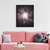Kosmische uitbarsting - ruimte-explosie op zwart canvas afdruk (Insitu (Woonkamer))