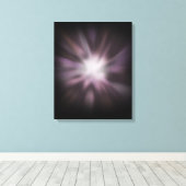 Kosmische uitbarsting - ruimte-explosie op zwart canvas afdruk (Insitu (Houten vloer))
