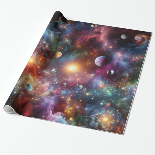 KOSMISCHE UTOPIE CADEAUPAPIER (Uitgerold)