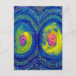 Kosmische Verbinding – Kleurrijke Abstracte Kunst Briefkaart