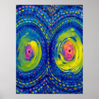 Kosmische Verbinding – Kleurrijke Abstracte Kunst Poster