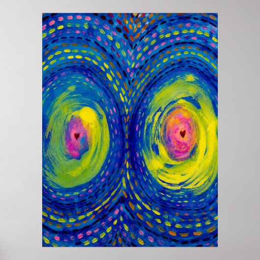 Kosmische Verbinding – Kleurrijke Abstracte Kunst Poster (Voorkant)