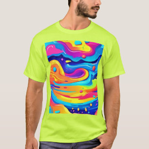 Kosmische verf wervelingen t-shirt
