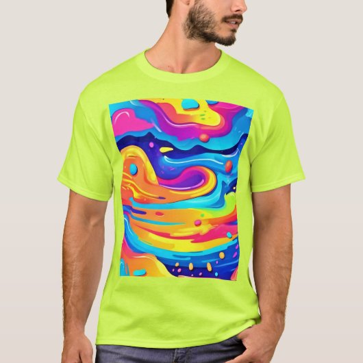 Kosmische verf wervelingen t-shirt (Voorkant)