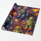 Kosmische verkenningskunst cadeaupapier (Uitgerold)