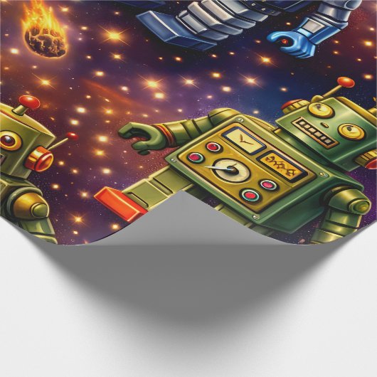 Kosmische verkenningskunst cadeaupapier (Hoek)