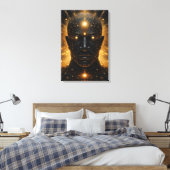 Kosmische Verlichting Canvas Afdruk (Insitu (Slaapkamer))