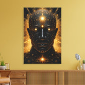 Kosmische Verlichting Canvas Afdruk (Insitu (Woonkamer))