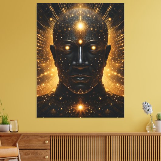 Kosmische Verlichting Canvas Afdruk (Insitu (Woonkamer))