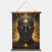 Kosmische Verlichting Hangend Wandkleed (Voorkant)