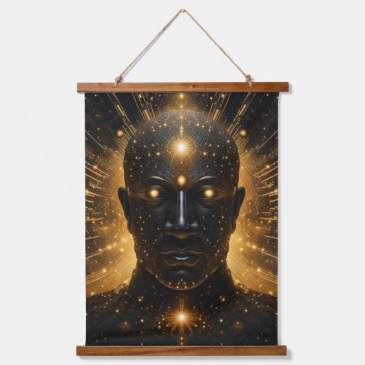 Kosmische Verlichting Hangend Wandkleed (Voorkant)