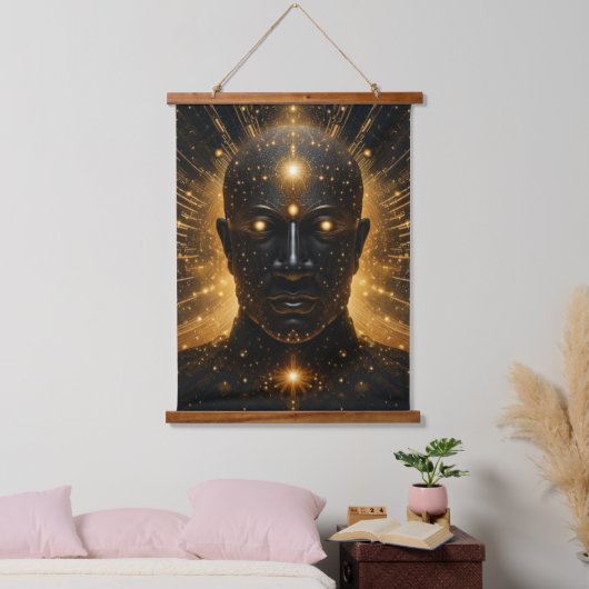 Kosmische Verlichting Hangend Wandkleed (Slaapkamer)