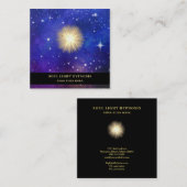 *~* kosmische verwarmingsenergie Zonneverste sterr Vierkante Visitekaartje (Voorkant / Achterkant)