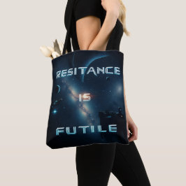 Kosmische "Verzet is zinloos" Canvas tas