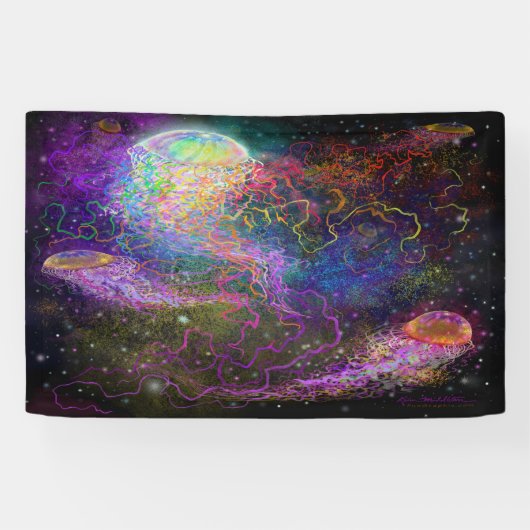Kosmische Viering Spandoek (Horizontaal)