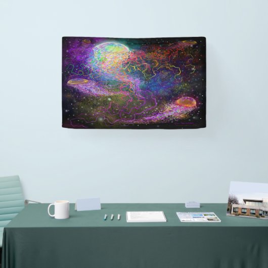 Kosmische Viering Spandoek (Beurs)