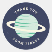 Kosmische Viering Verjaardagsfeestje Favor Sticker (Voorkant)