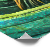 Kosmische Vissen en Hemelse Zon Levendige Oceaango Poster (Hoek)